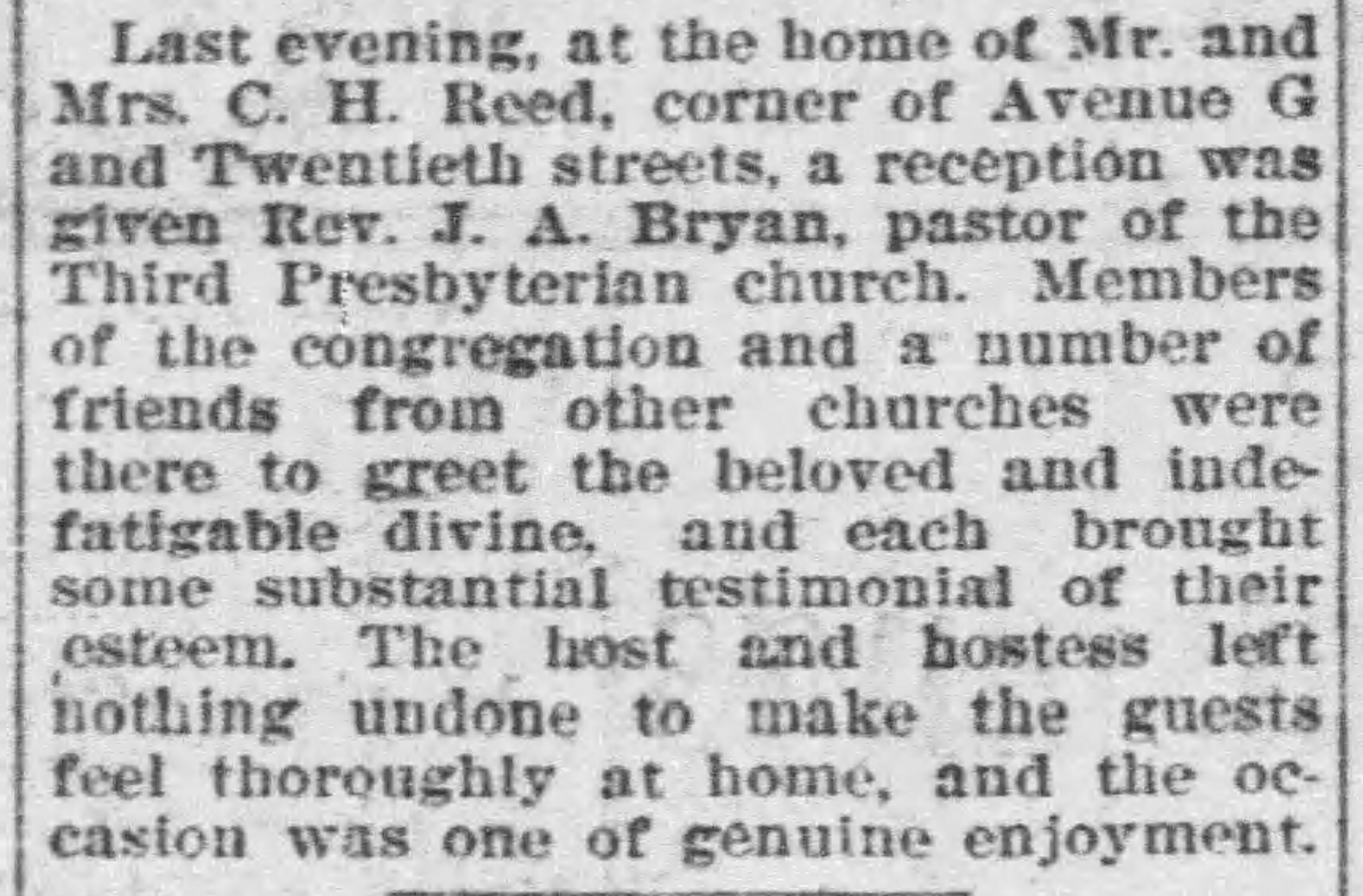 Reception House of C.H. Reed